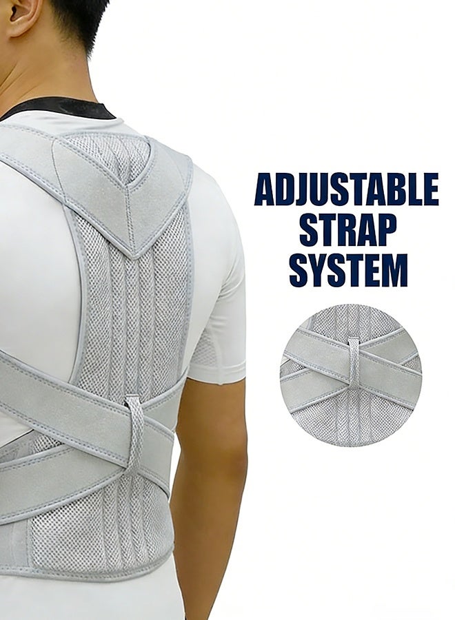 حزام تصحيح وضعية الجسم، مصحح وضعية الكتف، مشد تقويمي غير مرئي لدعم الظهر بشكل مستقيم، لتخفيف آلام الظهر (مقاس كبير جدًا) - Image 4